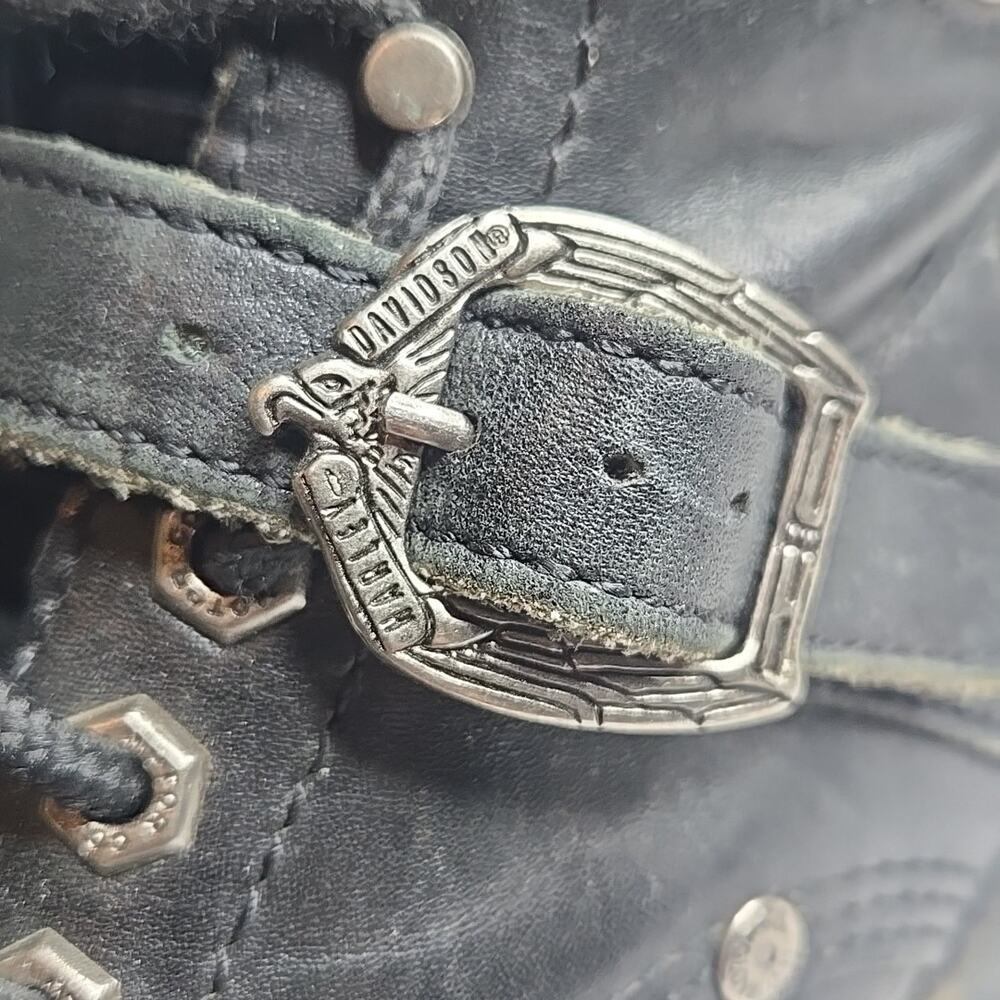 Harley Davidson Faded Glory Boots Women's Size 8.5 Black Leather Buckle 81024 - Picture 11 of 14